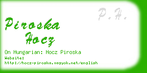 piroska hocz business card